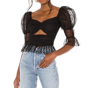 LPA Dolores top in black size M NWT